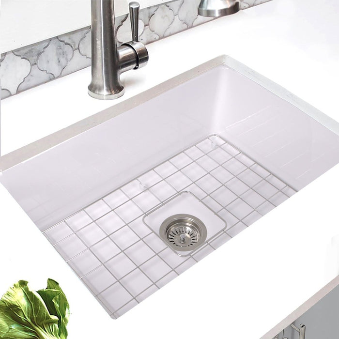 Nantucket Sinks 27-Inch Undermount Fireclay Kitchen Sink Wellfleet-2719W