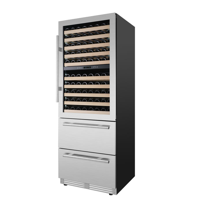 Forno Celano 30-Inch Dual Zone Wine Cooler and Beverage Cooler, 21.3 cu.ft, Stainless Steel