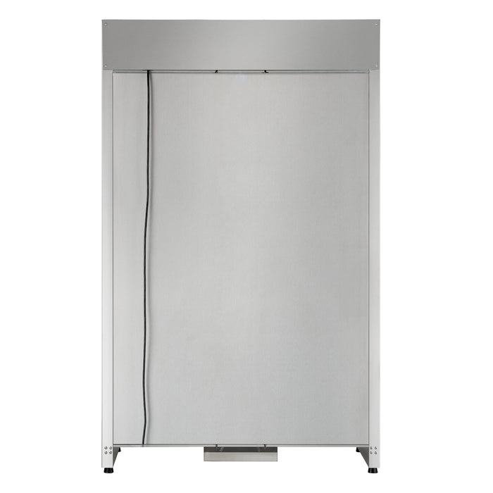 FORNO Abruzzo 48-Inch Dual Zones Wine Cellar, 102 Bottles, 24 cu. ft., Green Acrylic Holders & Black Shelves