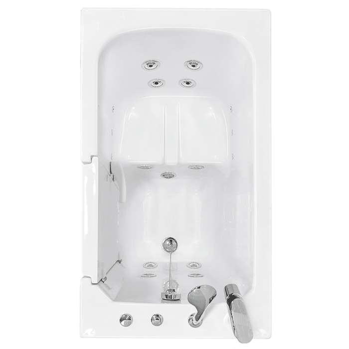 Ella's Bubbles's Bubbles Flow Acrylic Hydro Massage Walk in Tub 28"x48", Right Inward Swing Door, 2 Piece Fast Fill Faucet