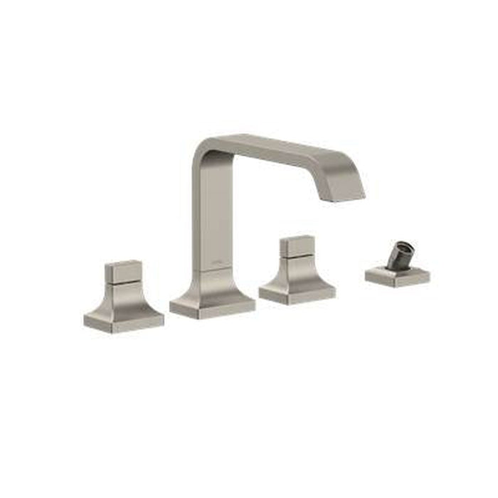 TOTO GC Two-Handle Deck-Mount Roman Tub Filler Trim with Handshower Brushed Nickel - TBG08202U#BN