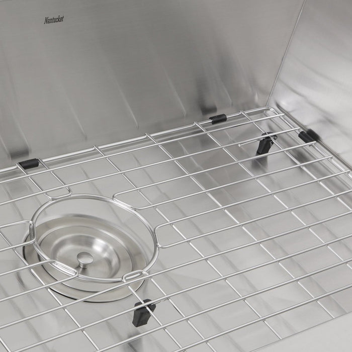 Nantucket Sinks 28 Inch Pro Series Large Rectangle Single Bowl Undermount Zero Radius Stainless Steel Kitchen Sink