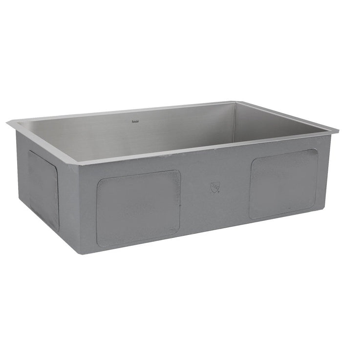 Nantucket Sinks 28 Inch Pro Series Large Rectangle Single Bowl Undermount Zero Radius Stainless Steel Kitchen Sink