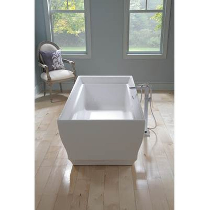 Toto Aimes Acrylic Freestanding Tub- Cotton, Brushed Nickel