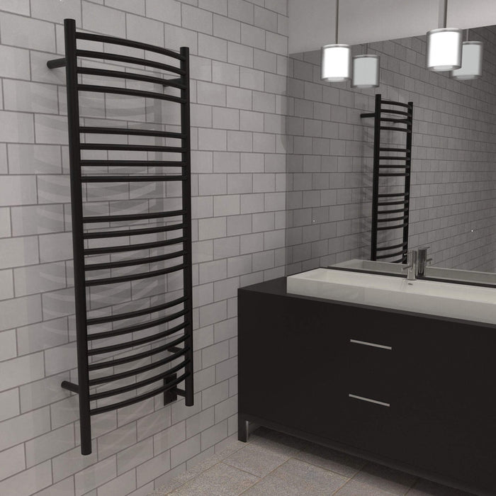 Amba Jeeves D Curved Hardwired Towel Warmer  - 20.5"w x 53"h