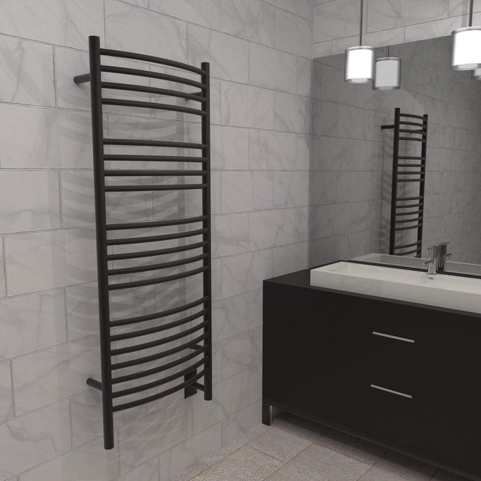 Amba Jeeves D Curved Hardwired Towel Warmer  - 20.5"w x 53"h