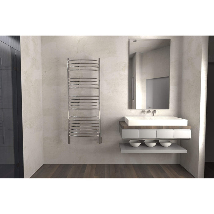 Amba Jeeves D Curved Hardwired Towel Warmer  - 20.5"w x 53"h