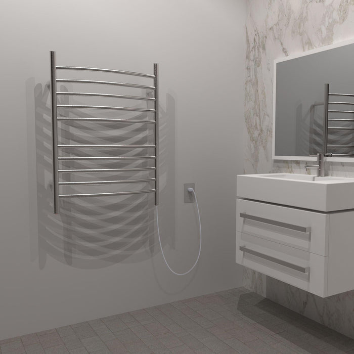 Amba Radiant Curved Plug in Towel Warmer - 23.75"w x 31.5"h