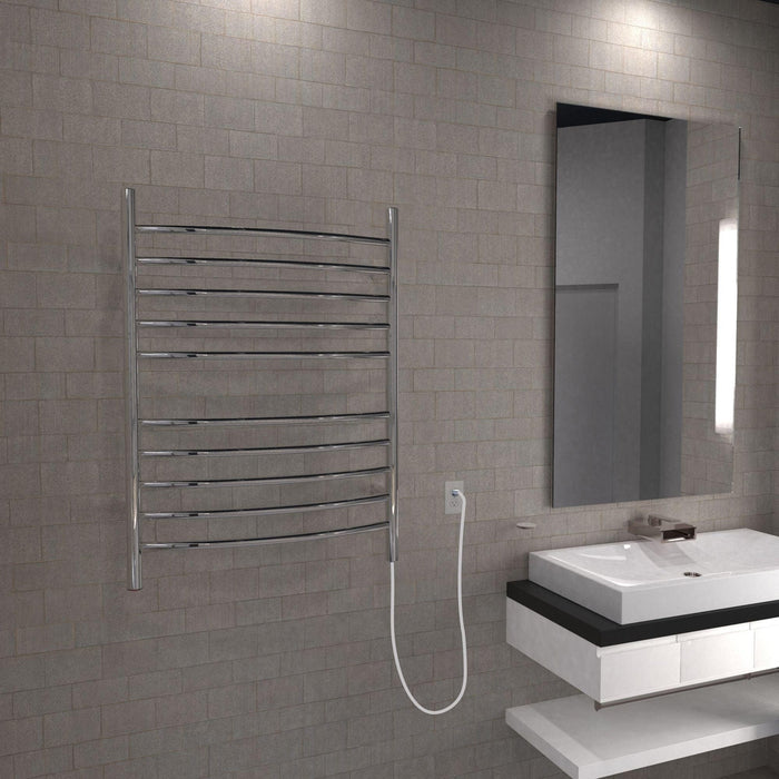 Amba Radiant Curved Plug in Towel Warmer - 23.75"w x 31.5"h