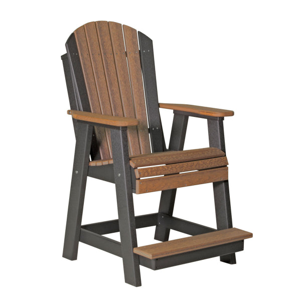 LuxCraft Adirondack Balcony Chair in brown