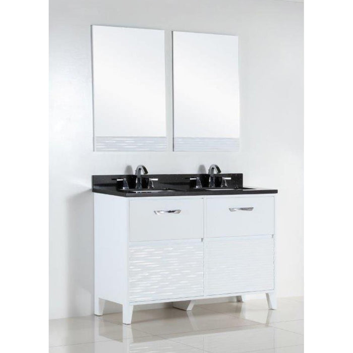 Bellaterra Home 48 in. Double sink vanity with black galaxy top