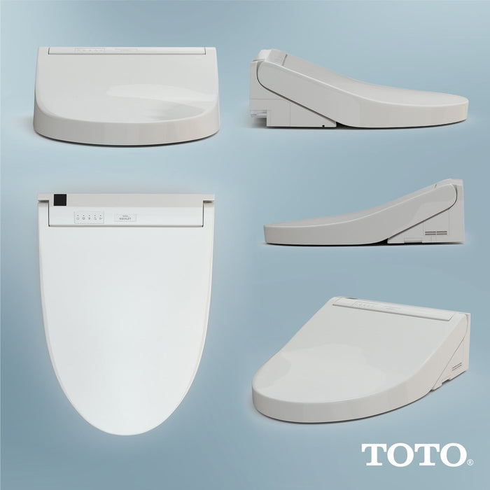 TOTO Washlet C5 Bidet Toilet Seat with Premist and eWater+ Wand Cleaning, Elongated, Cotton White