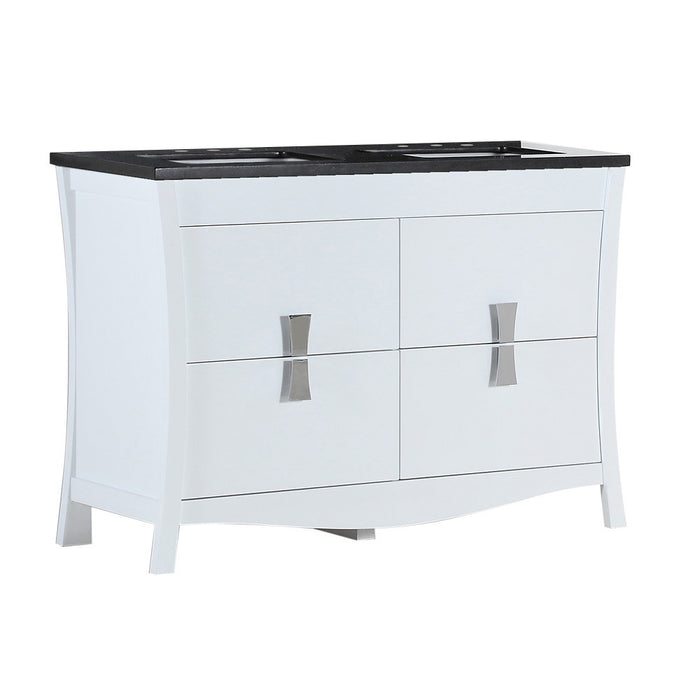 Bellaterra Home 48 in. Double sink vanity with black galaxy top