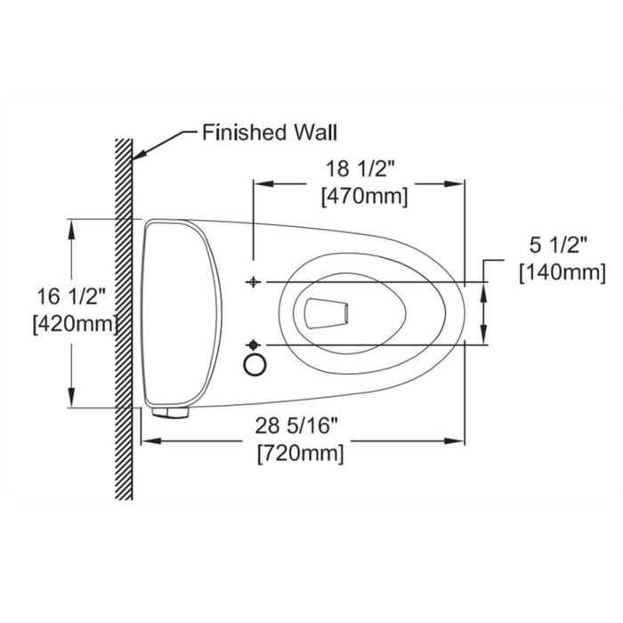 TOTO Carolina II 28 3/8" One-Piece 1.28 GPF Single Flush Elongated Toilet and Washlet+ Connection in Ebony MS644124CEF#51