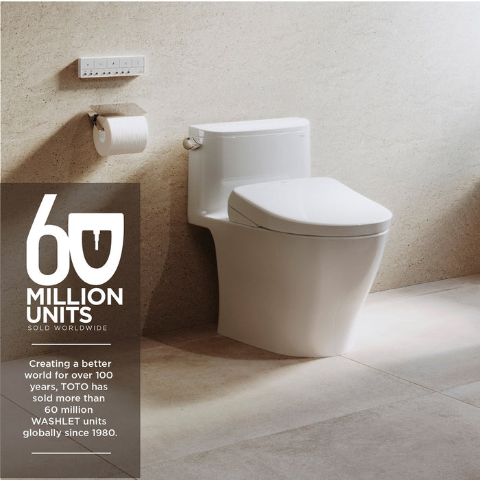 TOTO S7A WASHLET+ Bidet Toilet Seat, EWATER+ Bowl and Wand Cleaning, Auto Open and Close