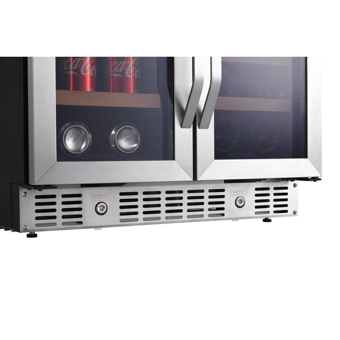 Edgestar 24" Wide 17 Bottle Wine and 53 Can Beverage Cooler in Stainless Steel- CWB1760FD