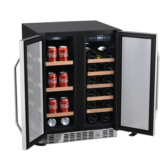 Edgestar 24" Wide 17 Bottle Wine and 53 Can Beverage Cooler in Stainless Steel- CWB1760FD