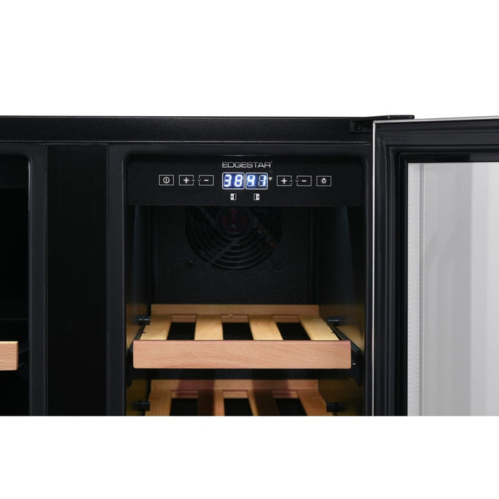 Edgestar 24" Wide 17 Bottle Wine and 53 Can Beverage Cooler in Stainless Steel- CWB1760FD