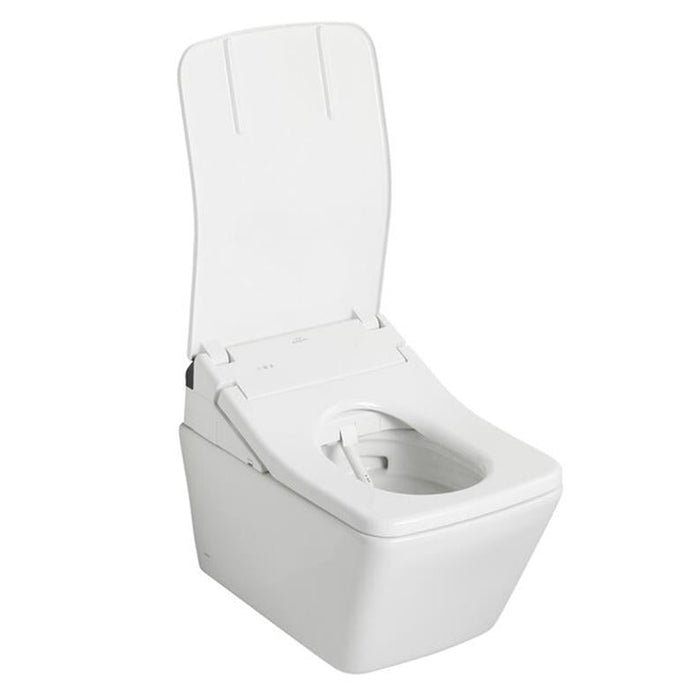 TOTO SP Wall-Hung Square-Shape Toilet with SX Bidet Seat and DuoFit In-Wall 1.28 and 0.9 GPF Dual Auto Flush Tank System - CWT449249CMFGA#MS