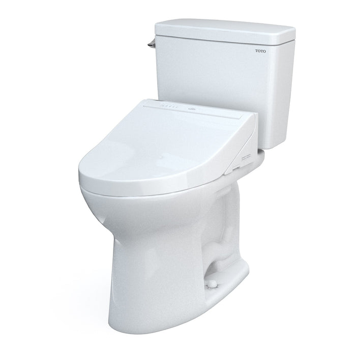 TOTO Drake Washlet+ Two-Piece 1.28 GPF Toilet with C5 Bidet Seat, 10" Rough-In, Cotton White