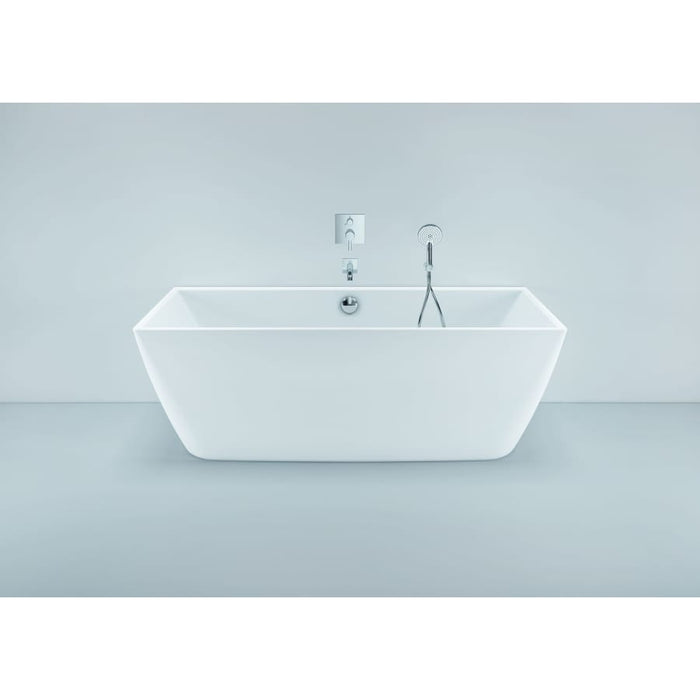 Duravit DuraSquare 71" Single Wall Resin Soaking Tub with Center Drain and Overflow 700429000000090