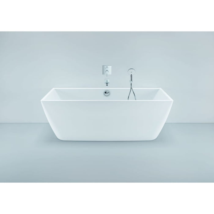 Duravit DuraSquare 73" Free Standing Resin Soaking Tub with Center Drain and Overflow 700430000000090