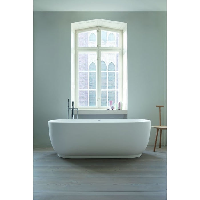 Duravit Luv 71" Free Standing Resin Soaking Tub with Center Drain and Overflow 700434000000090