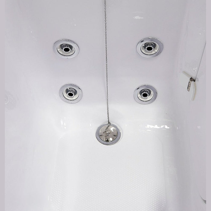 Ella's Bubbles's Bubbles Flow Acrylic Hydro Massage Walk in Tub 28"x48", Right Inward Swing Door, 2 Piece Fast Fill Faucet