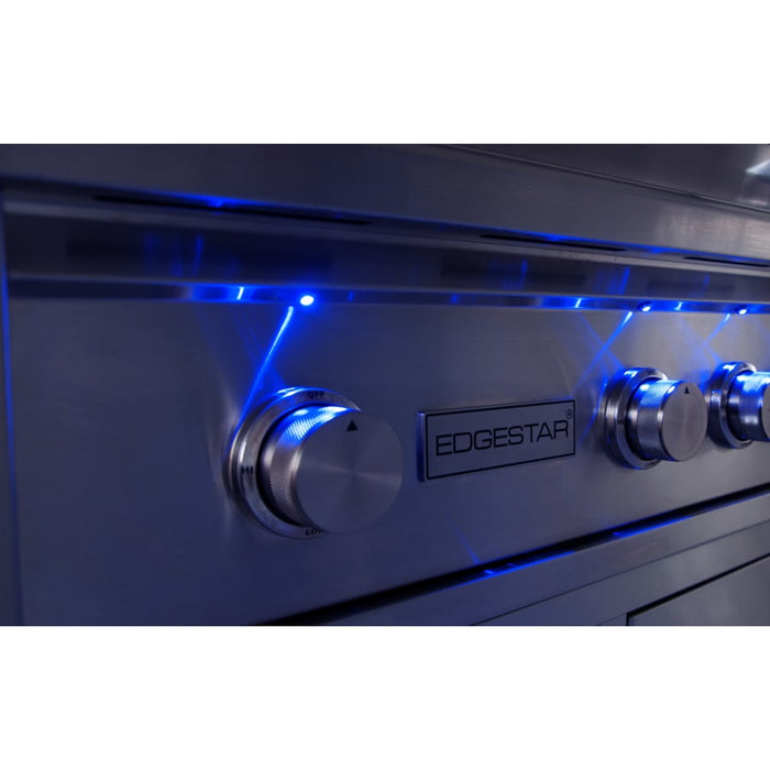 EdgeStar 89000 BTU 36 Inch Wide Natural Gas Built-In Grill with Insulated Jacket and Double Access Doors- GRL360IBKITNG