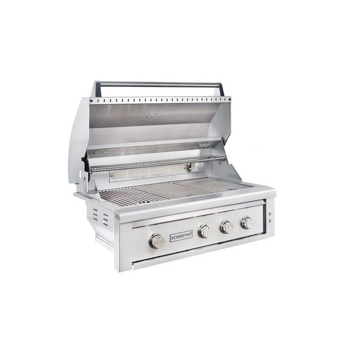 EdgeStar 89000 BTU 36 Inch Wide Natural Gas Built-In Grill with Insulated Jacket and Double Access Doors- GRL360IBKITNG