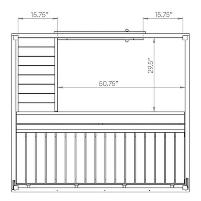 SaunaLife 4-Person Outdoor Home Sauna Kit Model G2