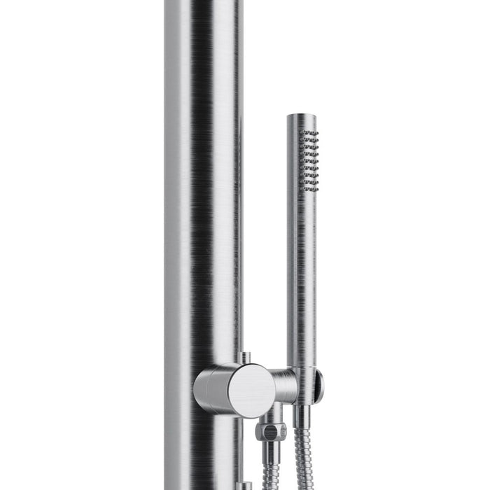 PULSE ShowerSpas Wave Outdoor Brushed Stainless Steel Shower