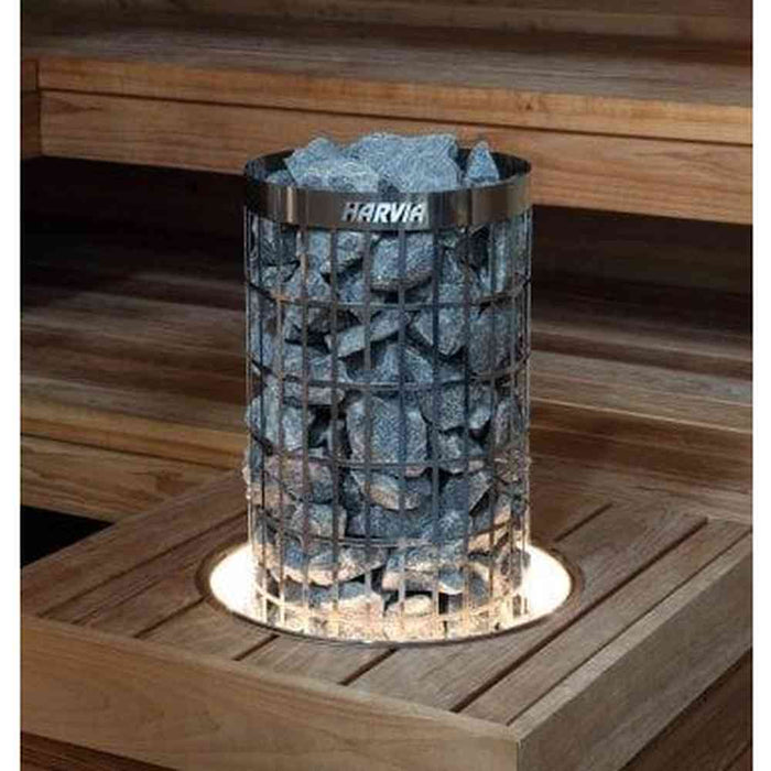 Harvia Embedding Flange with LED-Lighting for Cilindro Half Series 6/8kW Sauna Heaters