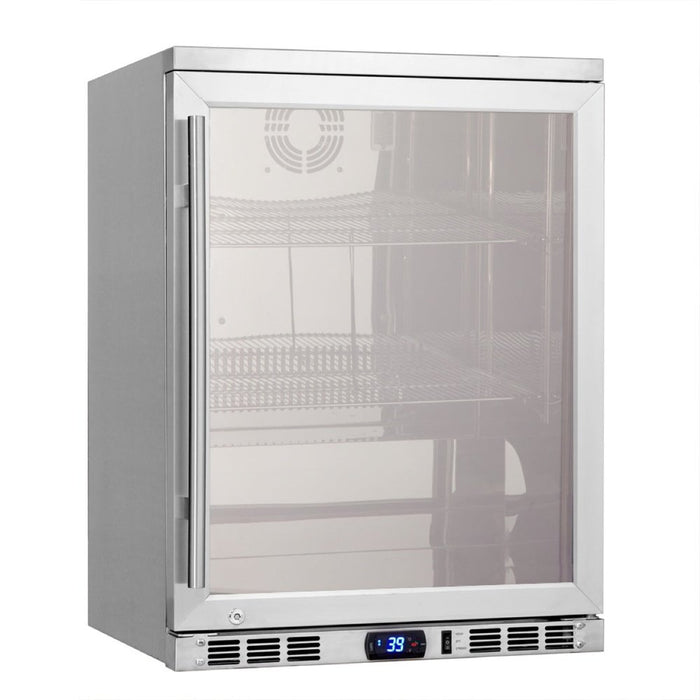 KingsBottle KBU55M RHH 24 Inch Under Counter Beer Cooler Drinks Stainless Steel