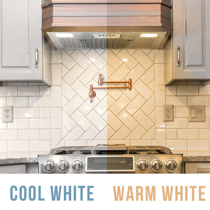 30“ Range Hood Insert, 600 CFM Built-in Stainless Steel Kitchen Hood with LED Lights - NX-HOOD-30