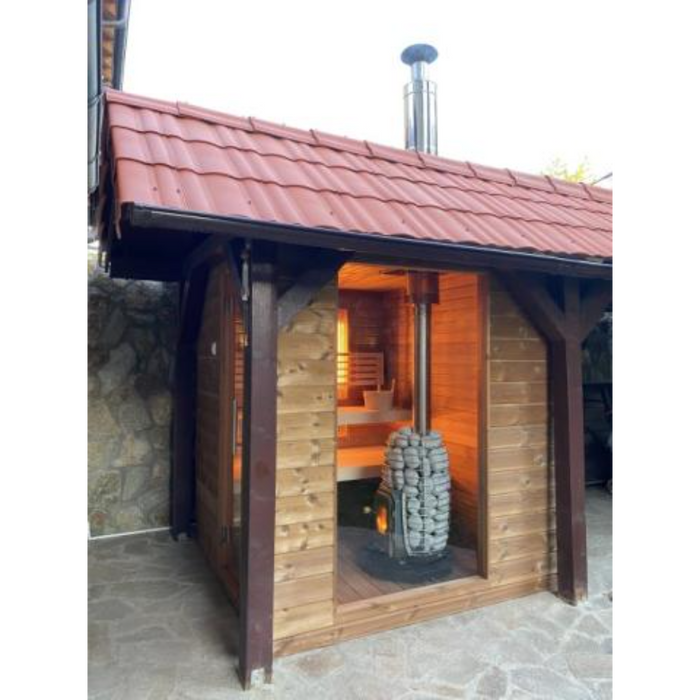 Huum Sauna Wood Stove Chimney Set, Thru-Ceiling