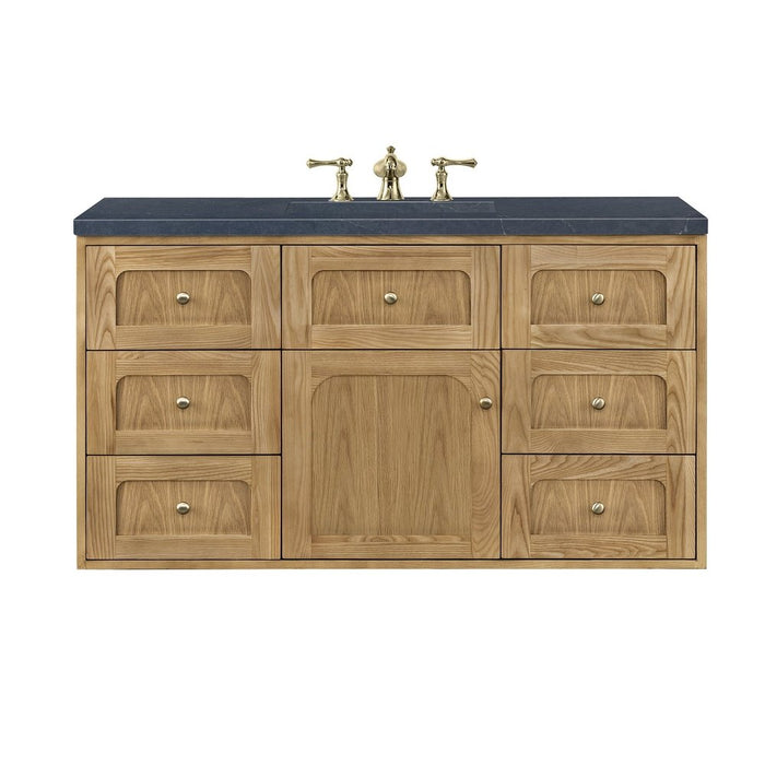 James Martin Vanities Laurent 48" Single Vanity, Light Natural Oak w/ 3 CM Charcoal Soapstone Top