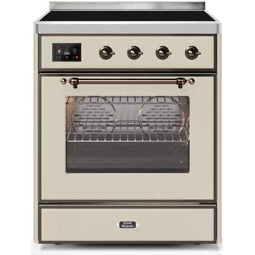 ILVE - Majestic II Series - 30 Inch Electric Freestanding Single Oven Range (UMI30NE3) - Antique White Bronze