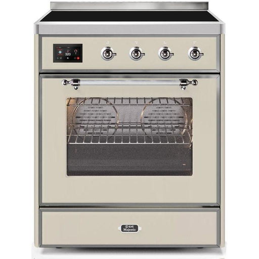 ILVE - Majestic II Series - 30 Inch Electric Freestanding Single Oven Range (UMI30NE3) - Antique White Chrome