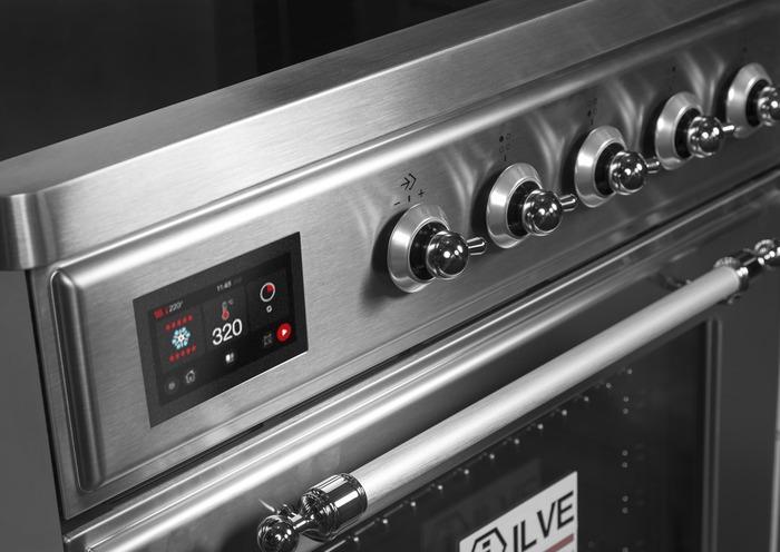 ILVE 30" Majestic II Series Freestanding Electric Single Oven Range with 4 Elements, Triple Glass Cool Door, Convection Oven, TFT Oven Control Display and Child Lock (UMI30NE3)