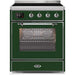 ILVE - Majestic II Series - 30 Inch Electric Freestanding Single Oven Range (UMI30NE3) - Emerald Green with Chrome Trim