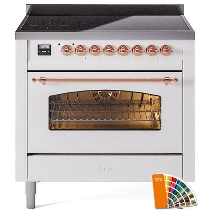 ILVE 36" Nostalgie II Induction Range with 6 Elements, Triple Glass Door - UPI366NMP