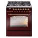 ILVE 30" Nostalgie II Series Freestanding Single Oven Dual Fuel Range with 5 Sealed Burners