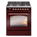 ILVE 30" Nostalgie II Series Freestanding Single Oven Dual Fuel Range with 5 Sealed Burners