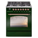 ILVE 30" Nostalgie II Series Freestanding Single Oven Dual Fuel Range with 5 Sealed Burners