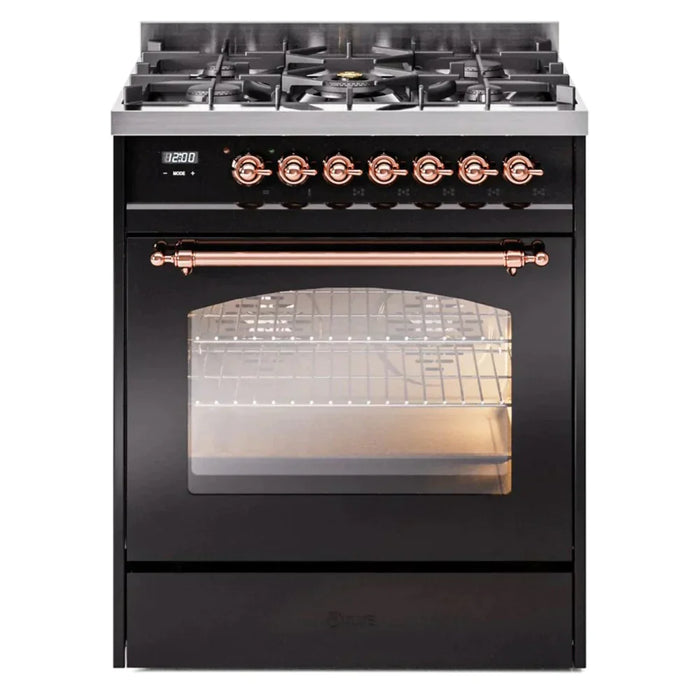 ILVE 30" Nostalgie II Dual Fuel Range with 5 Sealed Burners, Triple Glass Door- UP30NMP