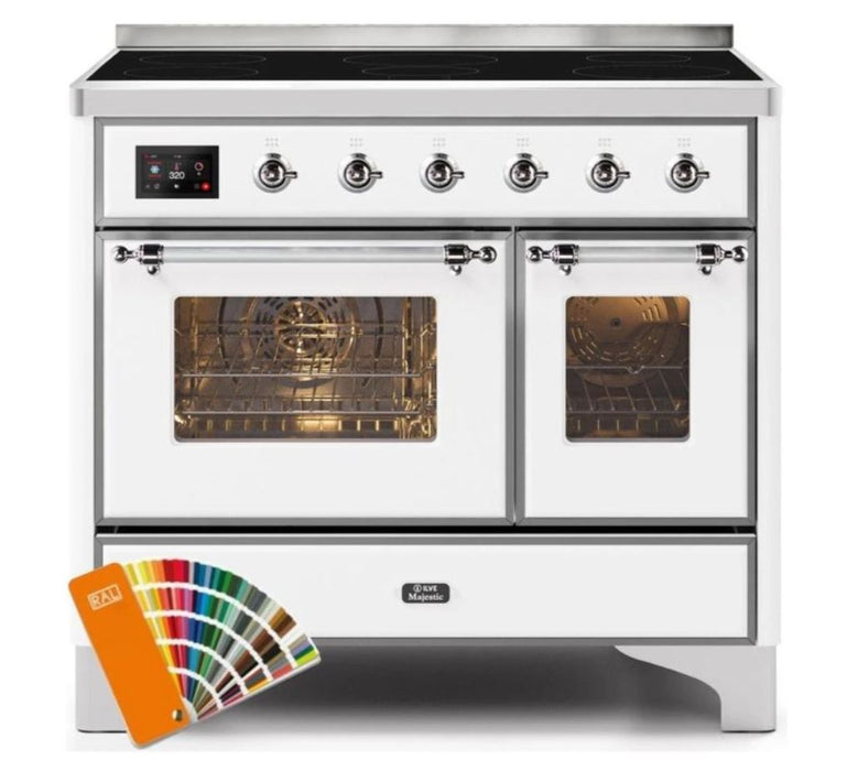 ILVE 40 Inch Majestic II Induction Range with 6 Elements, Triple Glass Cool Door- UMDI10NS3