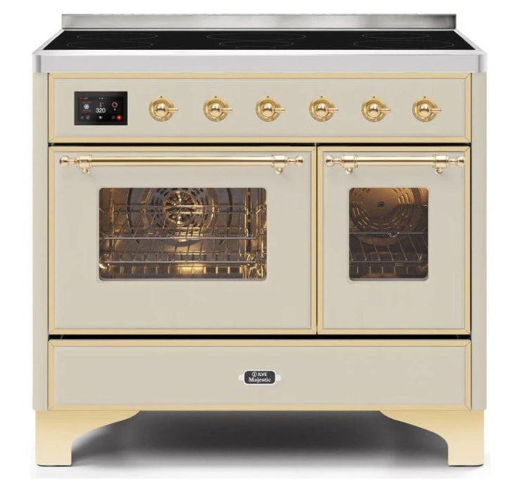 ILVE 40 Inch Majestic II Induction Range with 6 Elements, Triple Glass Cool Door- UMDI10NS3