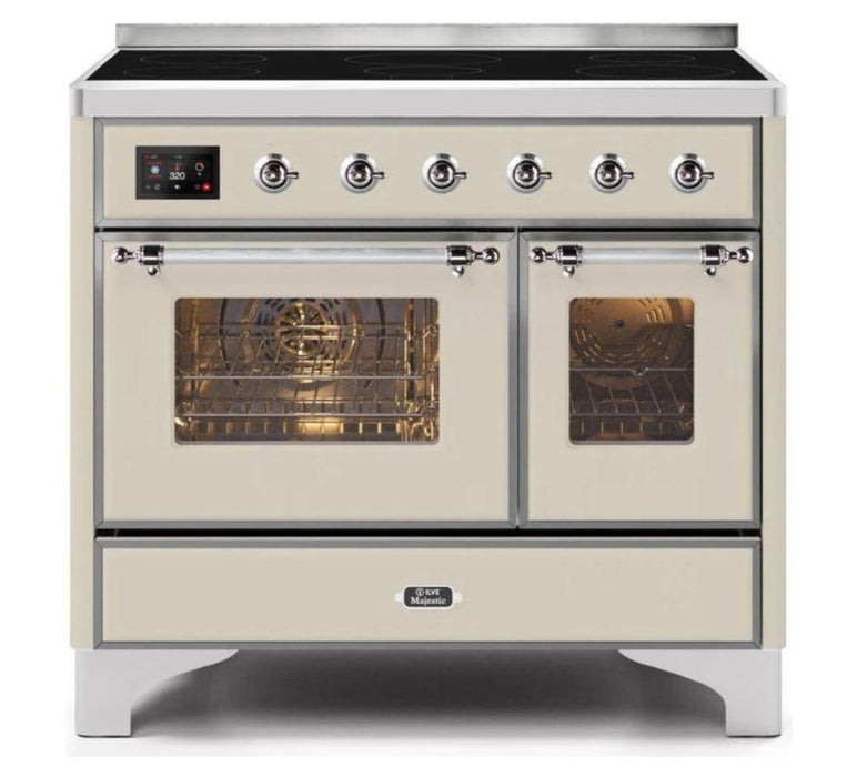 ILVE 40 Inch Majestic II Induction Range with 6 Elements, Triple Glass Cool Door- UMDI10NS3