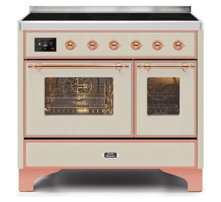 ILVE 40 Inch Majestic II Induction Range with 6 Elements, Triple Glass Cool Door- UMDI10NS3